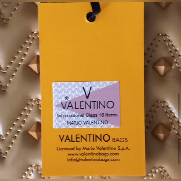 Valentino Tan Studded Zip Around Wallet BRAND NEW - Picture 5 of 6